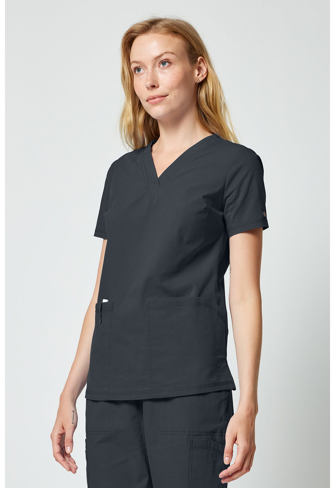 Forge DK856 Women's V-Neck Top Pewter