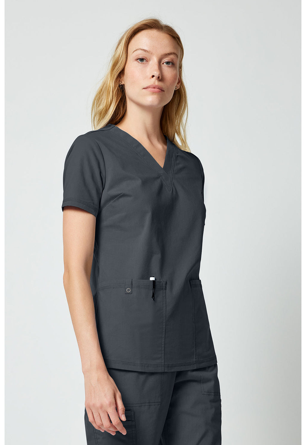 Forge DK856 Women's V-Neck Top Pewter