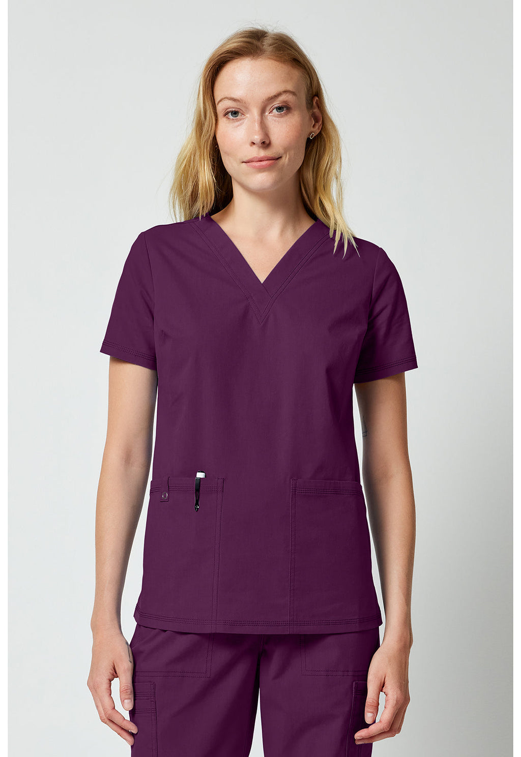 Forge DK856 Women's V-Neck Top Wine