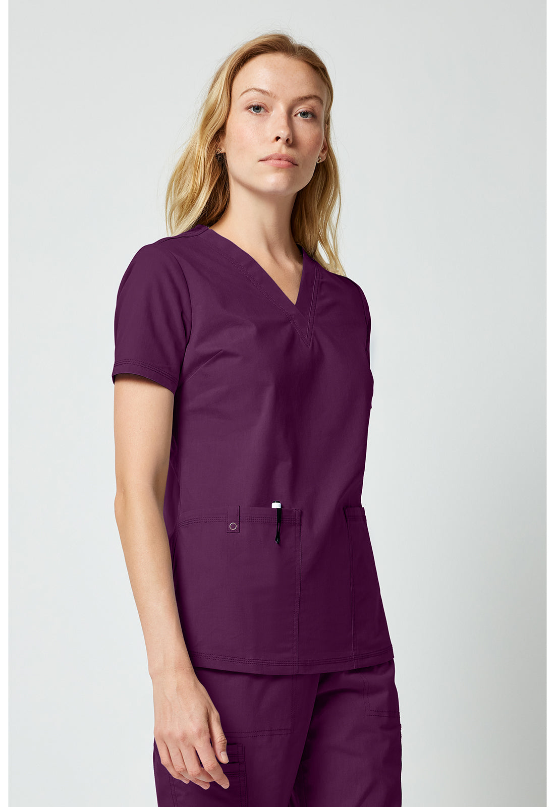 Forge DK856 Women's V-Neck Top Wine
