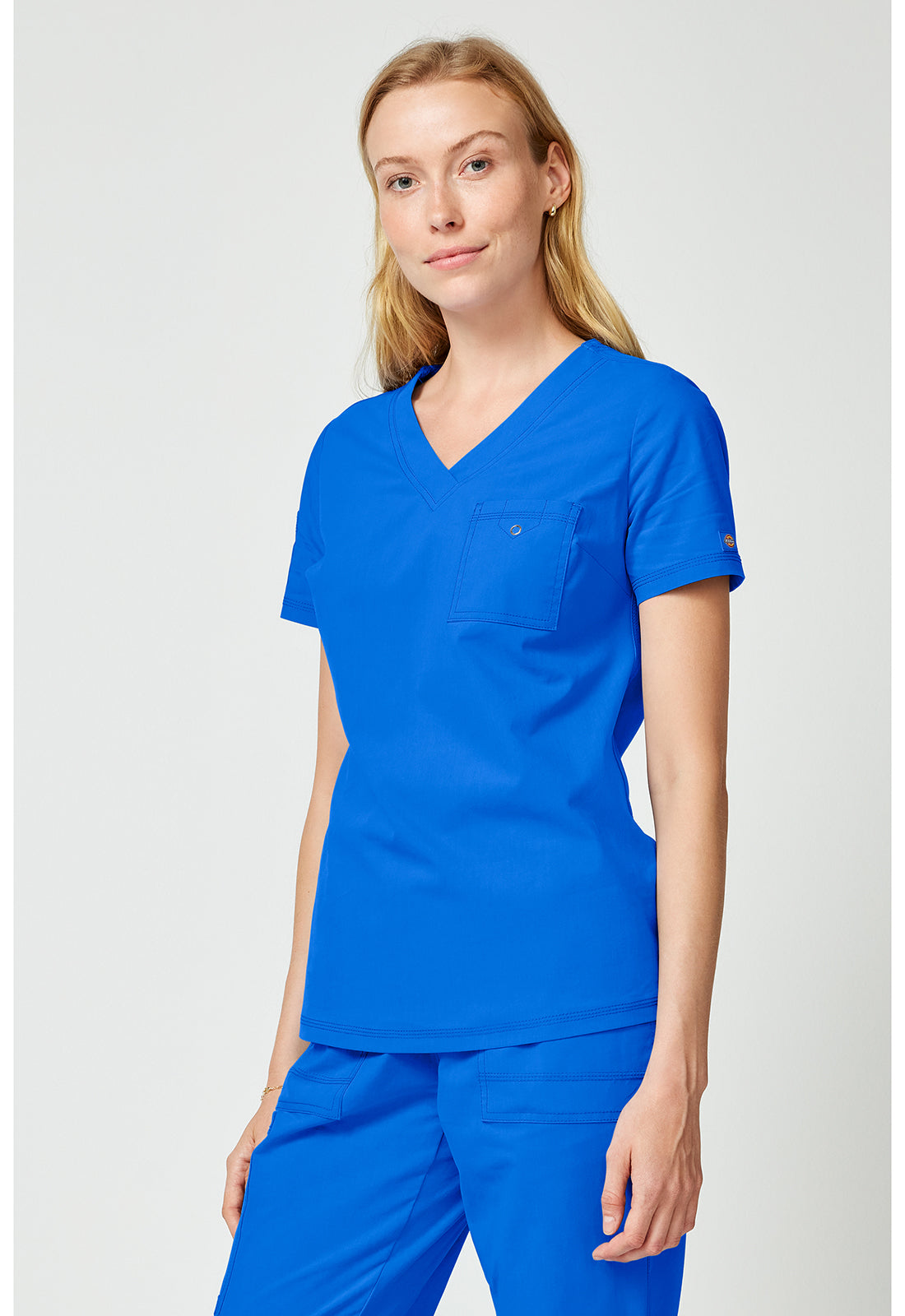 Forge DK857 Women's Tuck In Scrub Top Royal