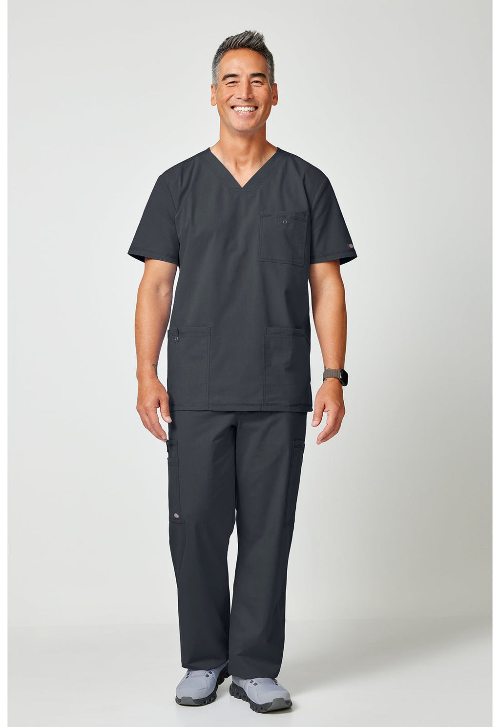 Forge DK859 Men's V-Neck Top Pewter