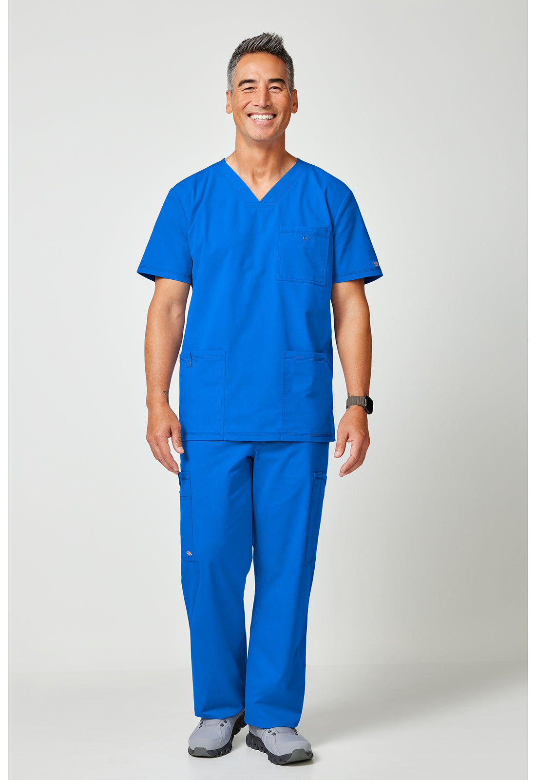 Forge DK859 Men's V-Neck Scrub Top Royal