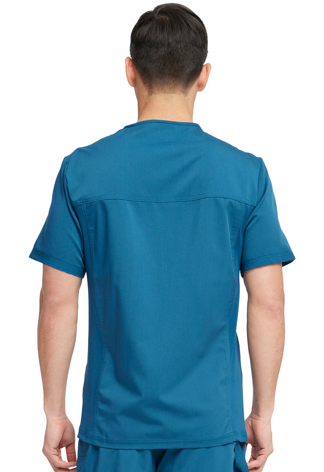Balance DK865 Men's Tuckable V-Neck Scrub Top Caribbean Blue