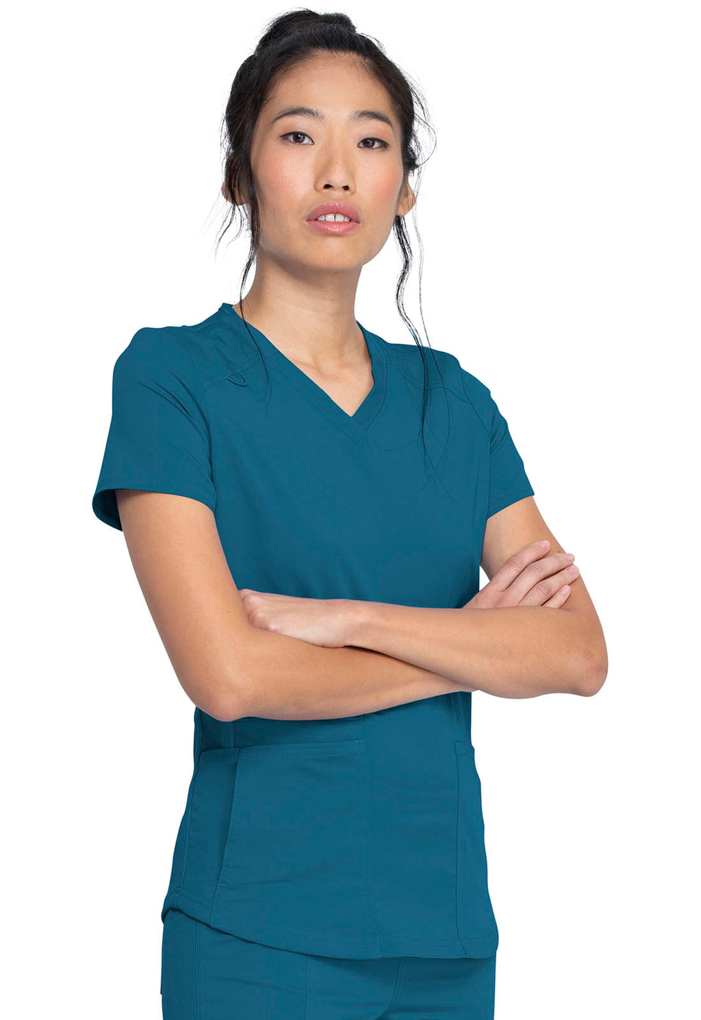 Balance DK875 Women's V-Neck Scrub Top Caribbean Blue