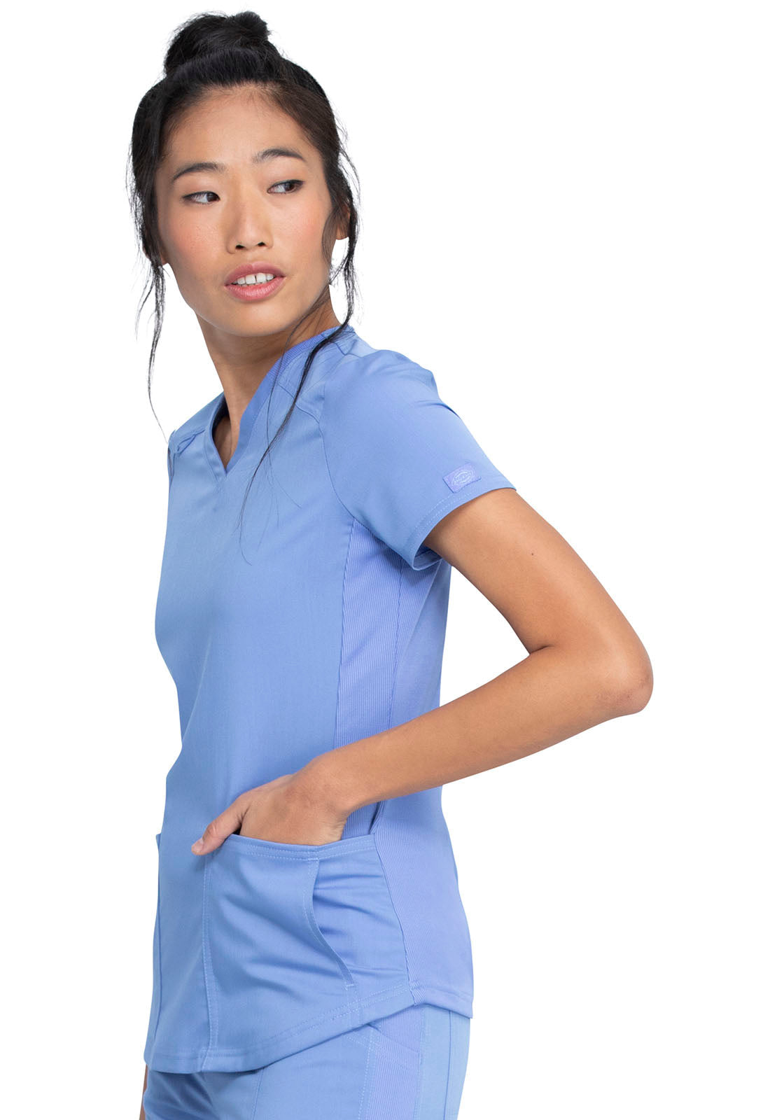 Balance DK875 Women's V-Neck Scrub Top Ciel Blue