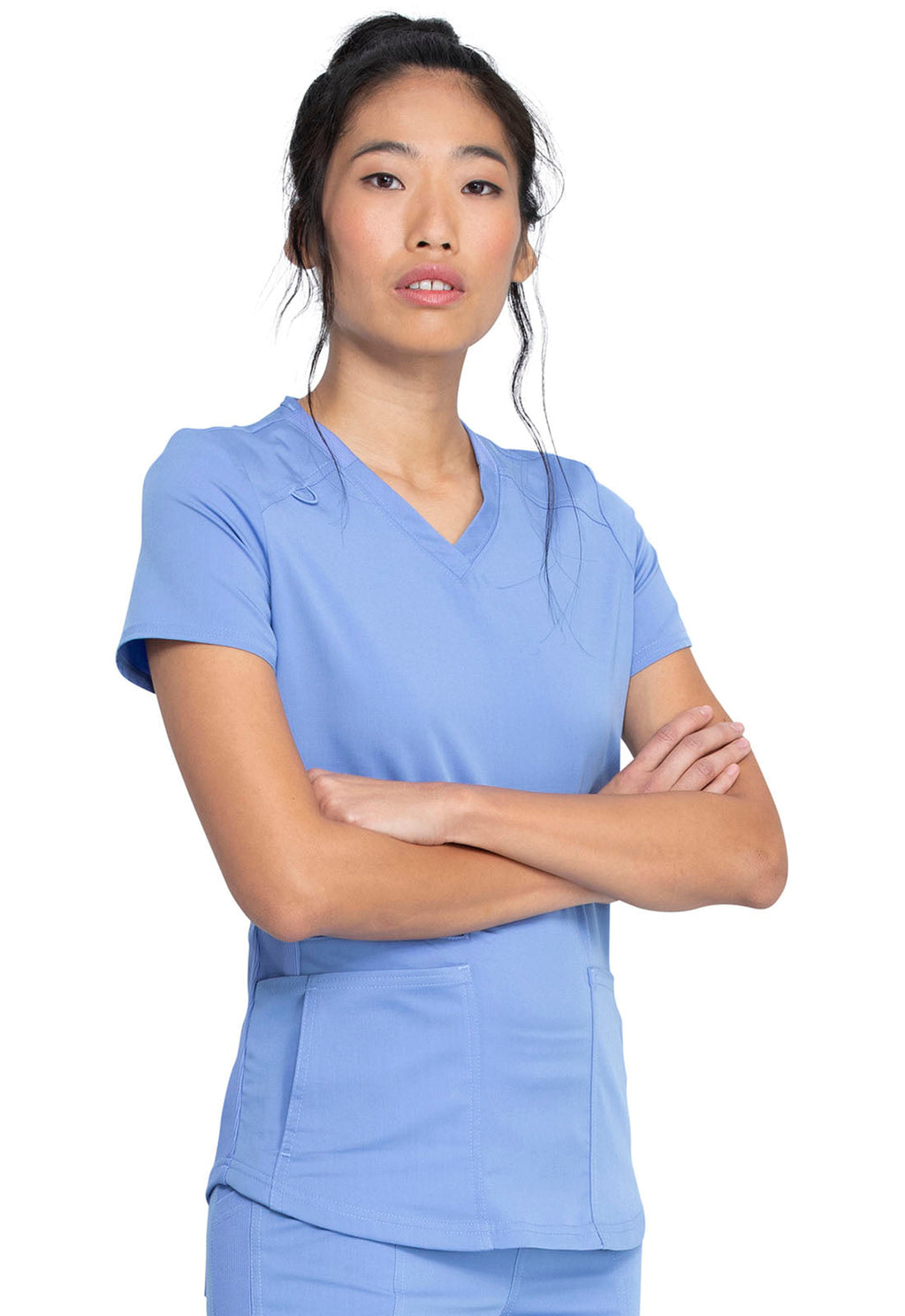 Balance DK875 Women's V-Neck Scrub Top Ciel Blue