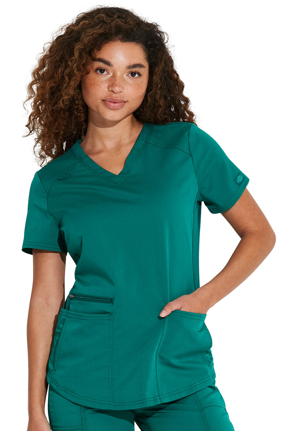 Balance DK875 Women's V-Neck Scrub Top Hunter Green