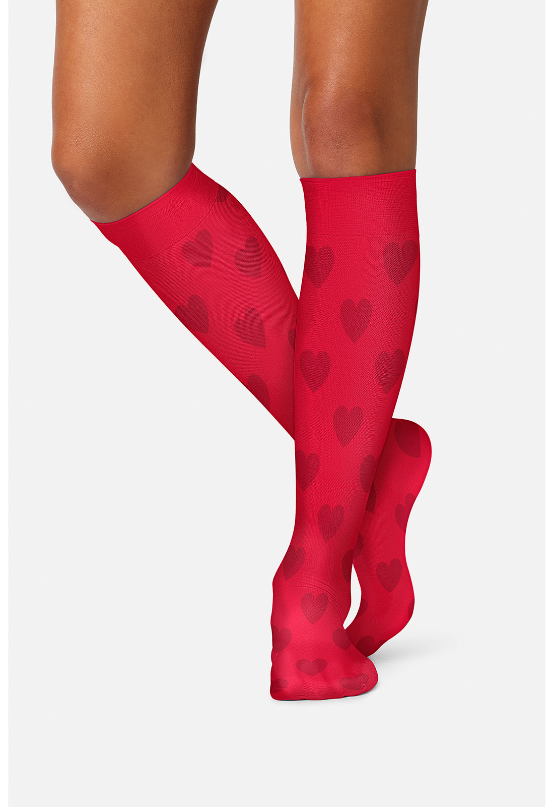 Legwear FASHIONSUPPOR Knee High 8-15 Mmhg Compression Sock Hearts