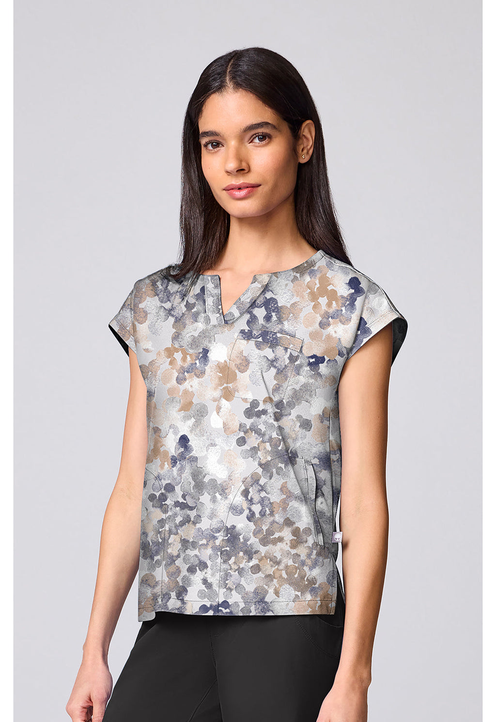HH Prints HH00020 Women's Millie Scrub Top Drops Of Dew