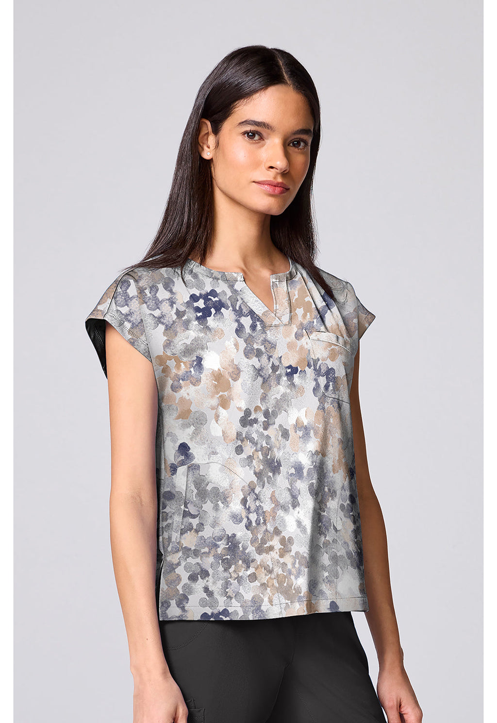 HH Prints HH00020 Women's Millie Scrub Top Drops Of Dew