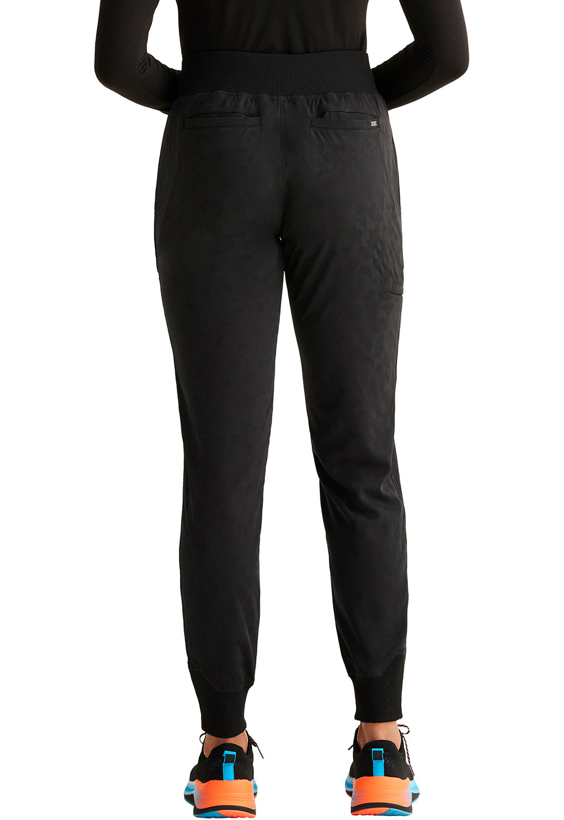 Purple Label Jacquard HH003 Women's Trinity Scrub Joggers Black