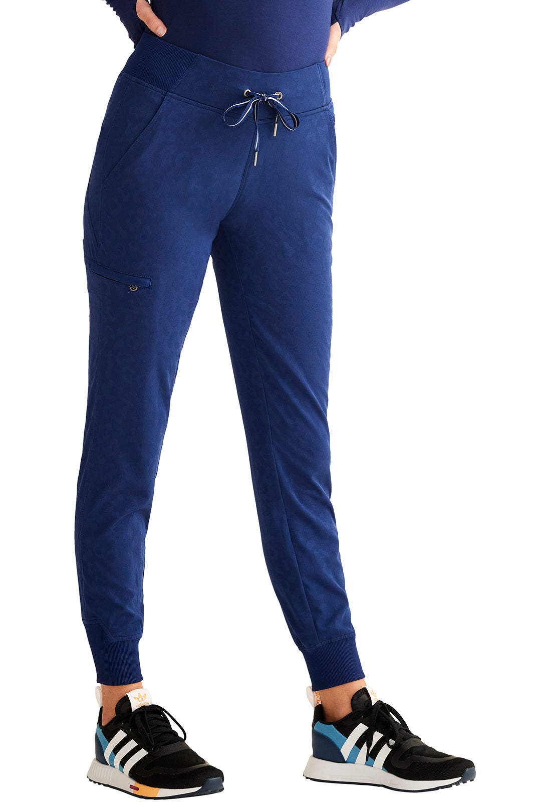 Purple Label Jacquard HH003 Women's Trinity Scrub Joggers Navy