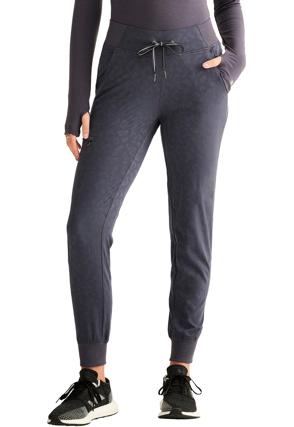 Purple Label Jacquard HH003 Women's Trinity Scrub Joggers Pewter