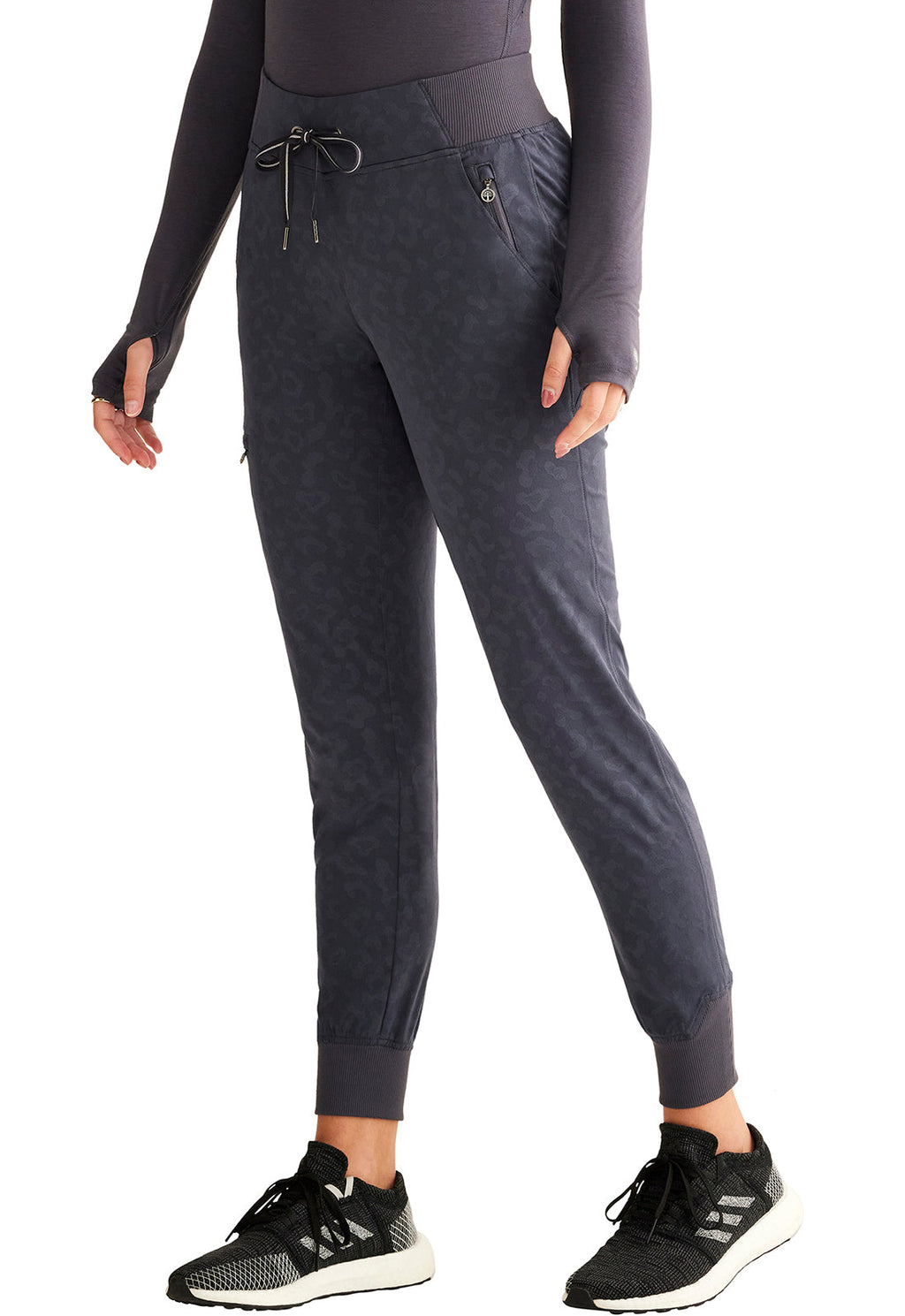 Purple Label Jacquard HH003 Women's Trinity Scrub Joggers Pewter