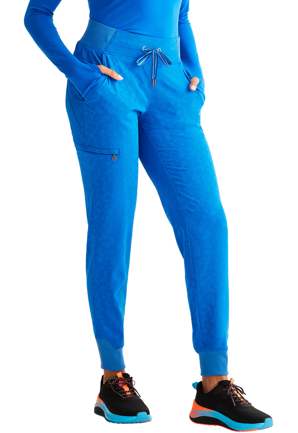 Purple Label Jacquard HH003 Women's Trinity Scrub Joggers Royal