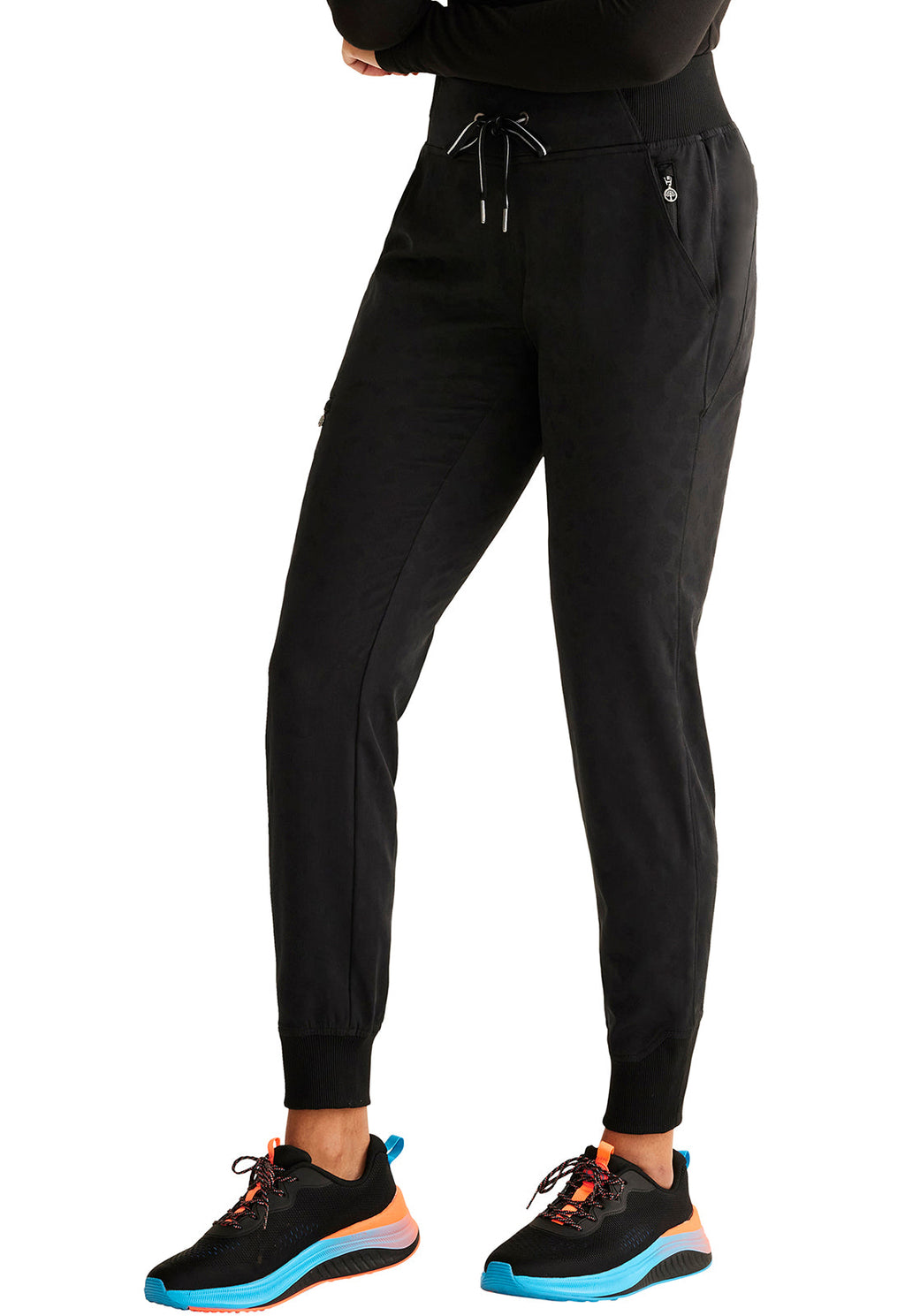 Purple Label Jacquard HH003 Women's Trinity Scrub Joggers Black