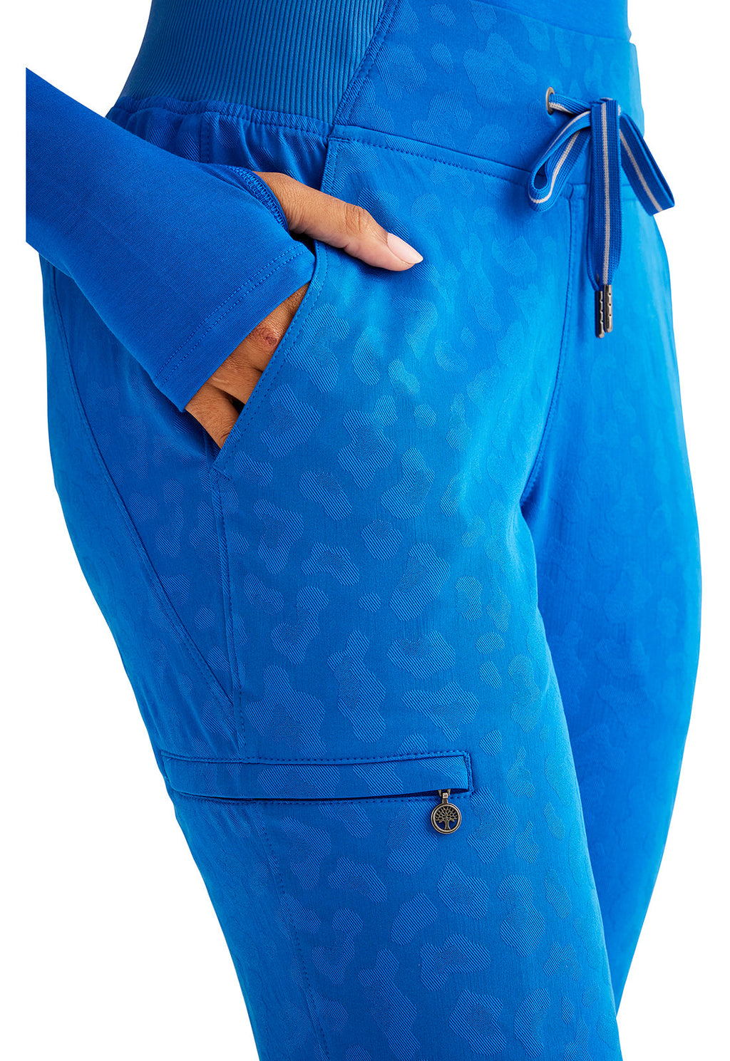 Purple Label Jacquard HH003 Women's Trinity Scrub Joggers Royal