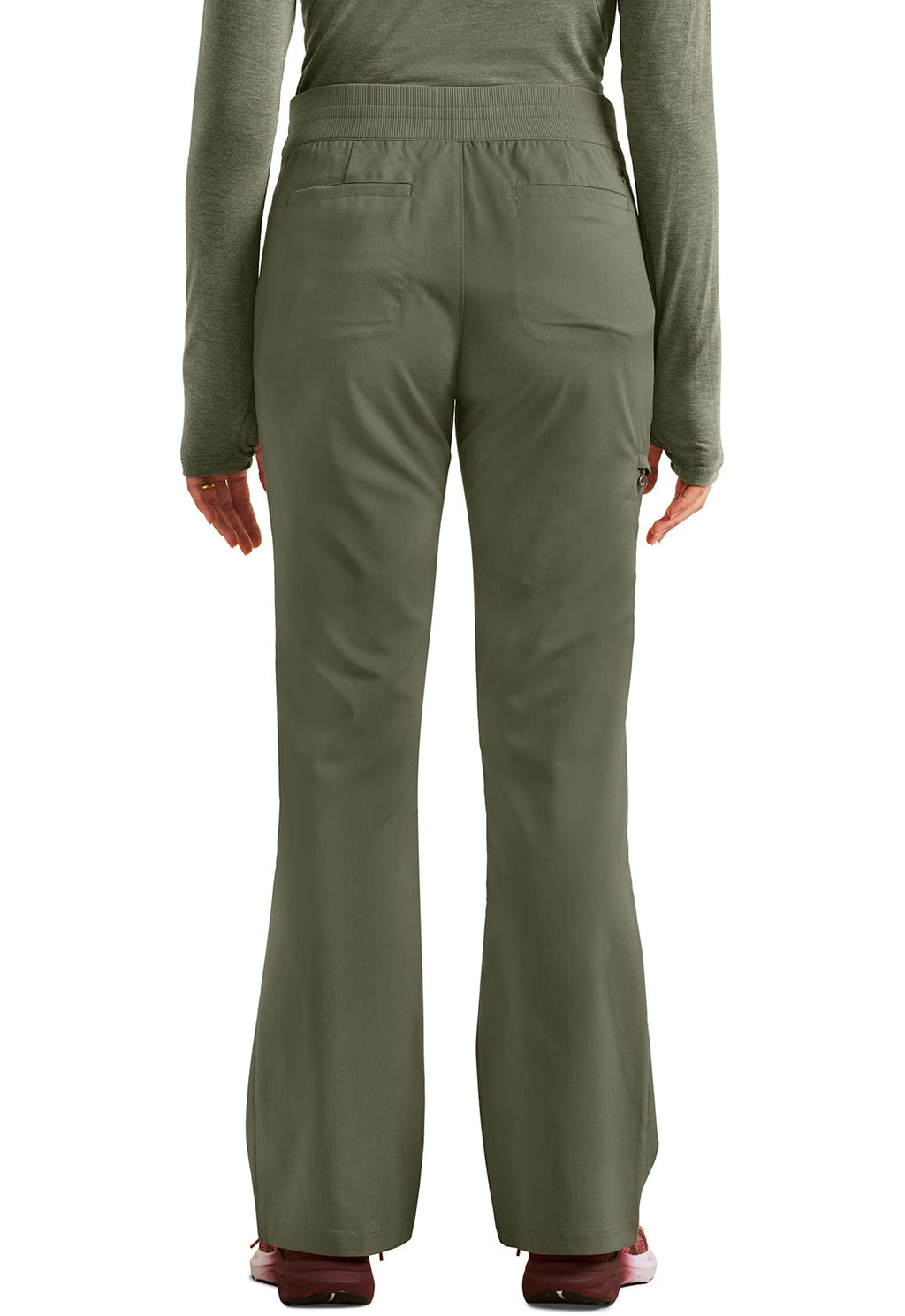 HH Purple Label HH008 Tessa Mid Rise Drawstring Boot Cut Pants Olive