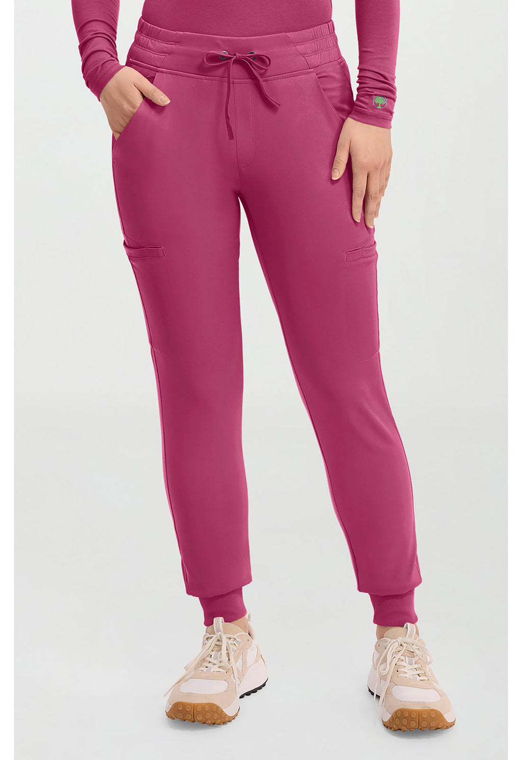 HH Works HH050 Women's Rhea Jogger Scrub Pants Cherry Wine