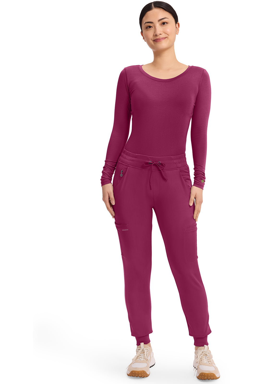 HH Works HH050 Women's Rhea Jogger Scrub Pants Wine