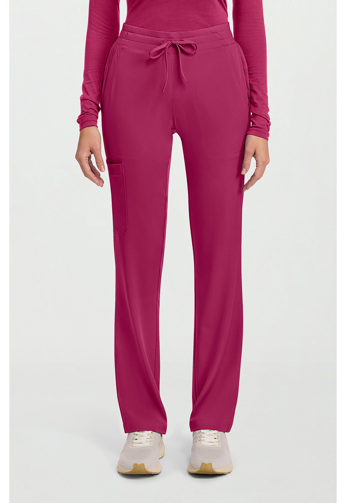 HH Works HH053 Women's 5-Pocket Straight Leg Pants Cherry Wine