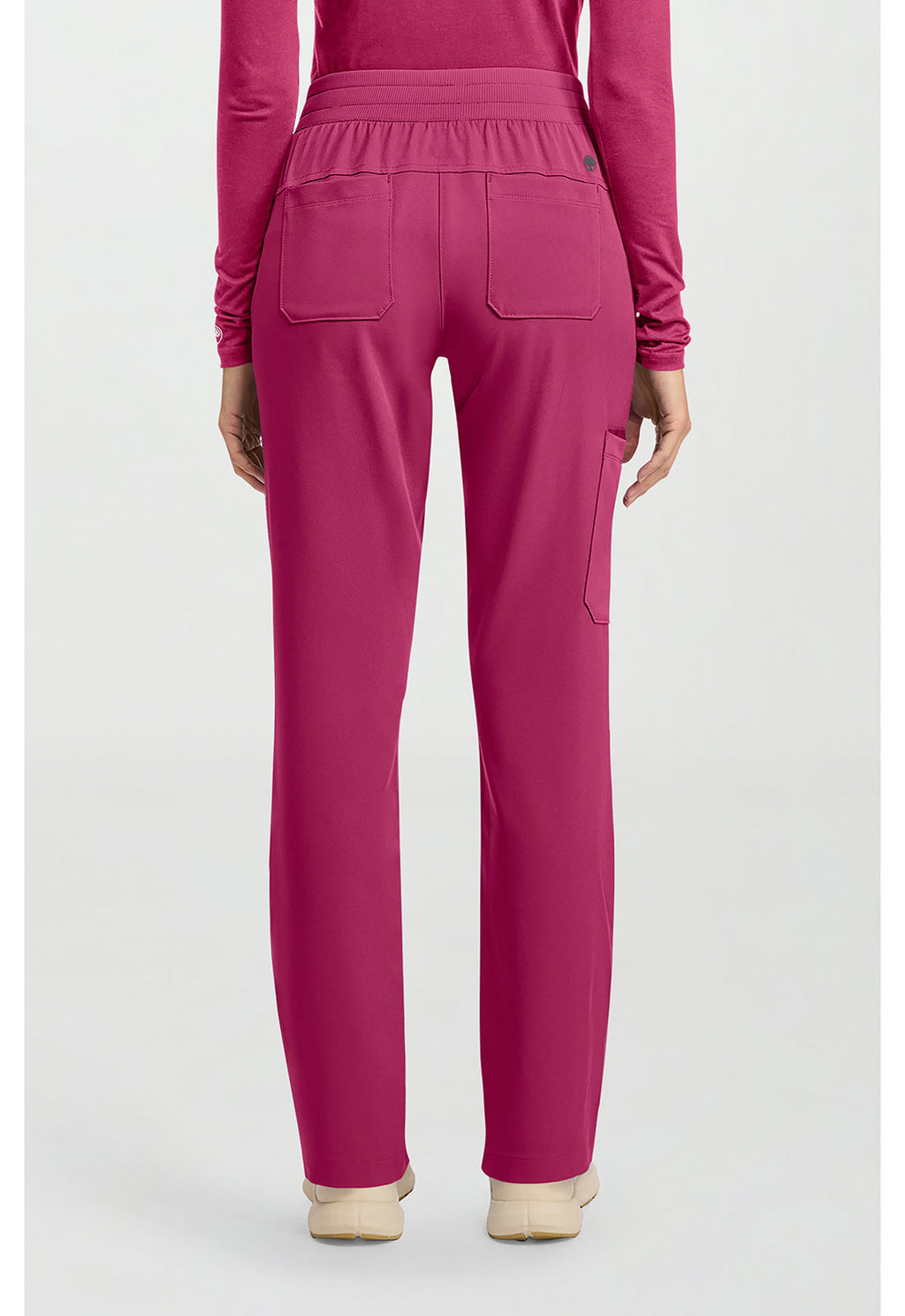 HH Works HH053 Women's 5-Pocket Straight Leg Scrub Pants Cherry Wine