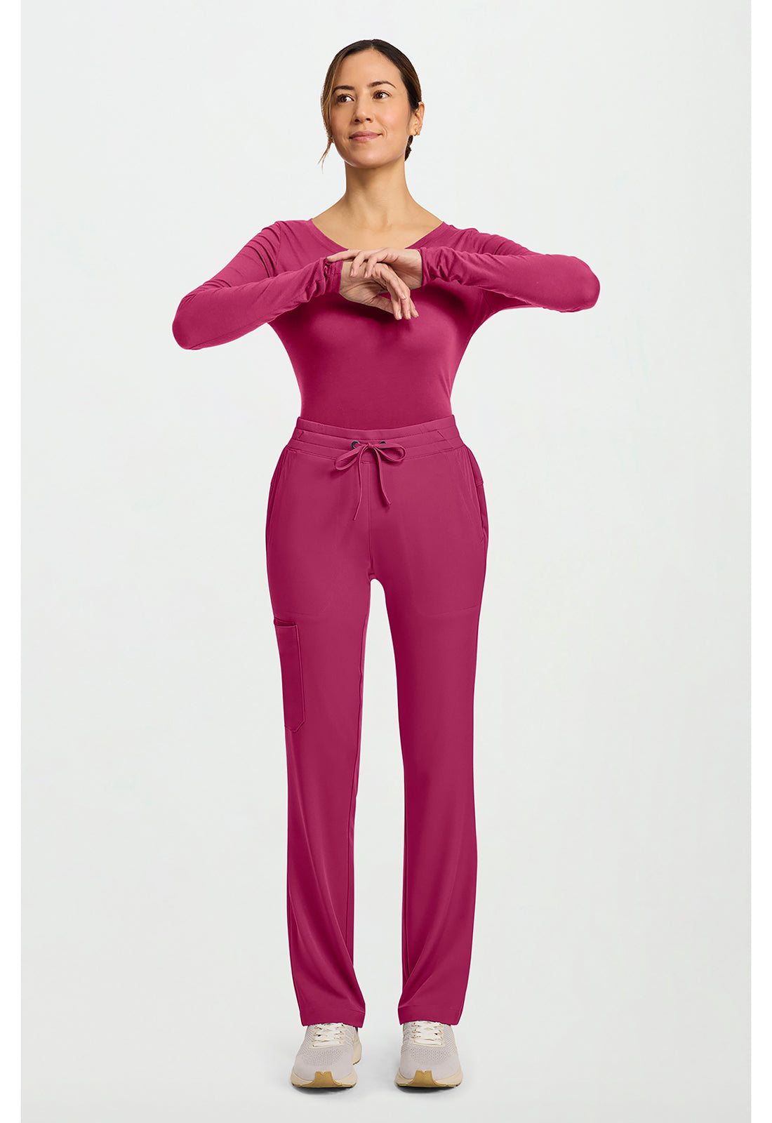 HH Works HH053 Women's 5-Pocket Straight Leg Pants Cherry Wine