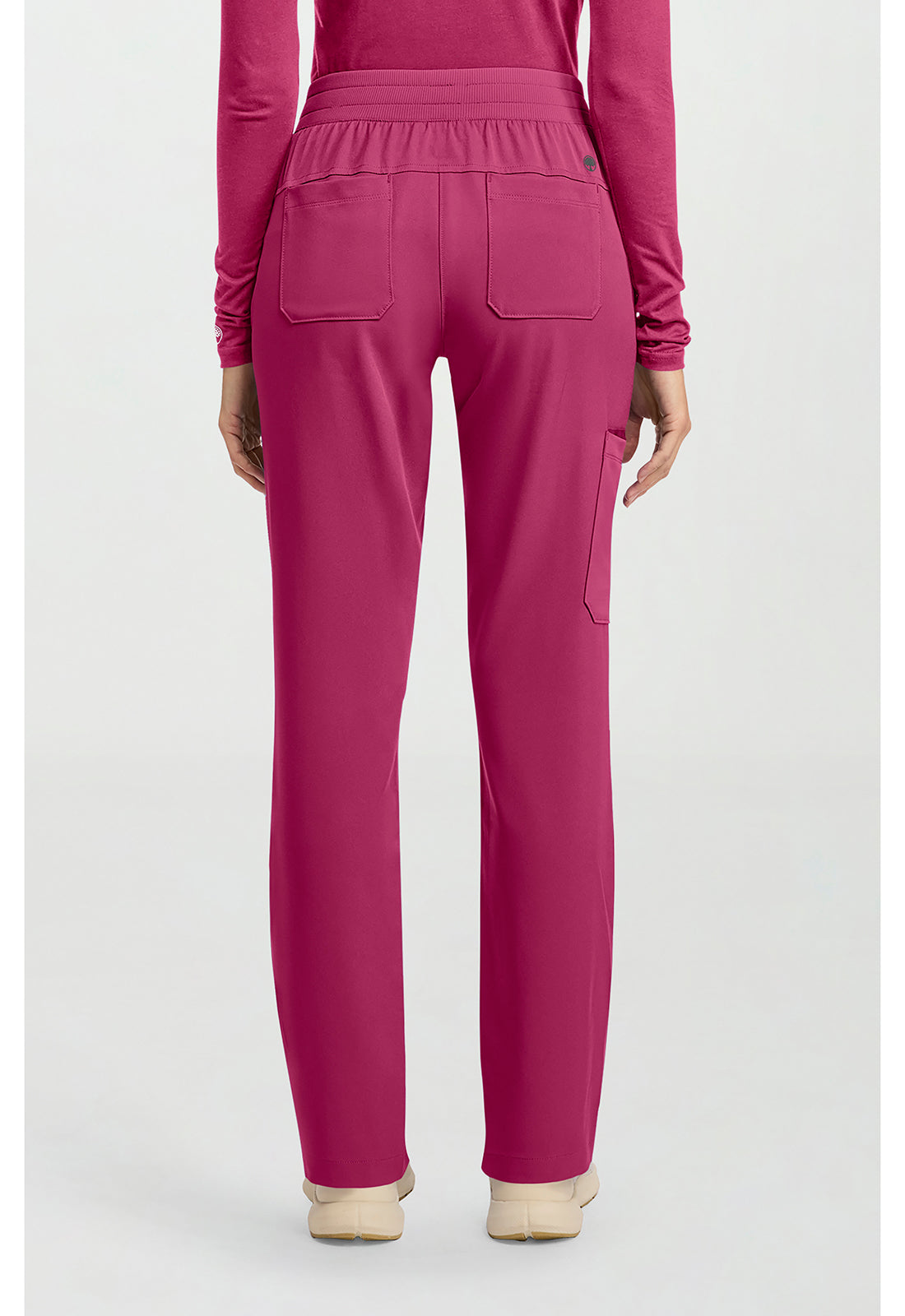 HH Works HH053 Women's 5-Pocket Straight Leg Scrub Pants Cherry Wine