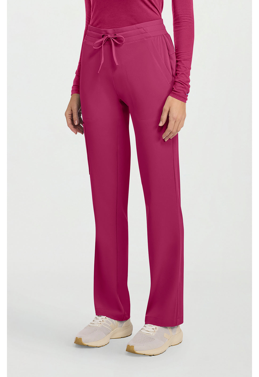 HH Works HH053 Women's 5-Pocket Straight Leg Pants Cherry Wine