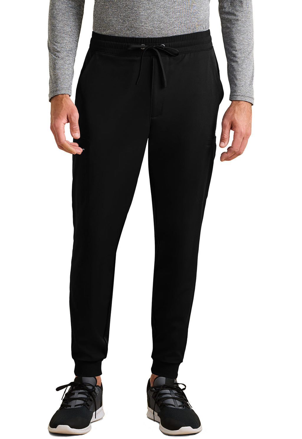 HH Works HH054 Men's Rafael Men's Mid Rise Zip Fly Scrub Joggers Black