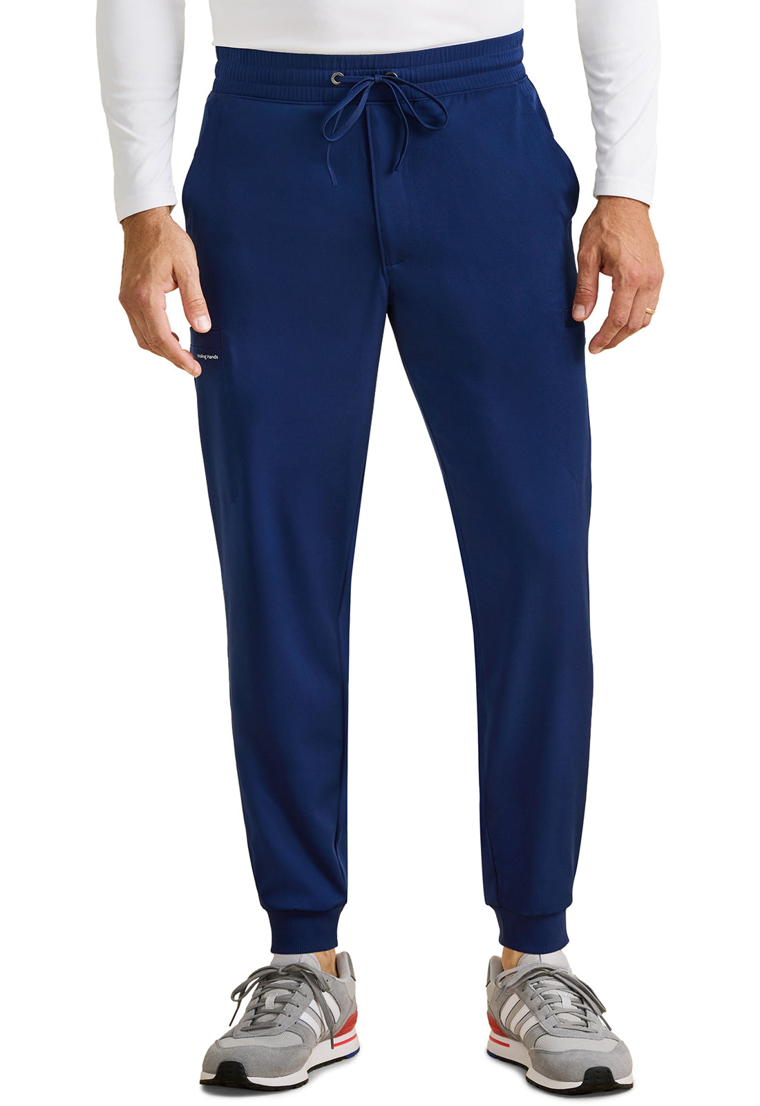 HH Works HH054 Men's Rafael Men's Mid Rise Zip Fly Scrub Joggers Navy