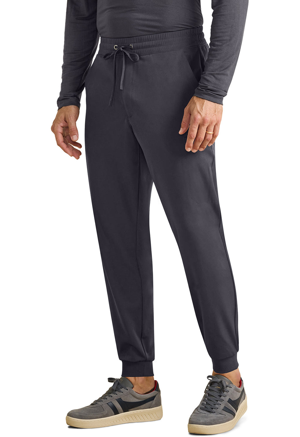 HH Works HH054 Men's Rafael Men's Mid Rise Zip Fly Scrub Joggers Pewter