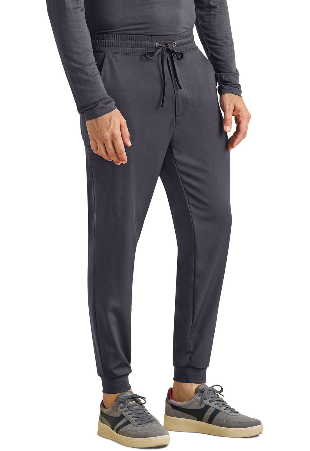 HH Works HH054 Men's Rafael Men's Mid Rise Zip Fly Scrub Joggers Pewter