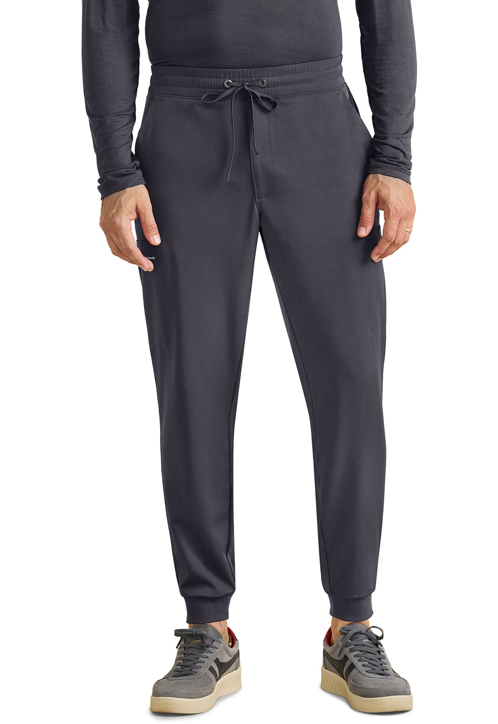 HH Works HH054 Men's Rafael Men's Mid Rise Zip Fly Scrub Joggers Pewter