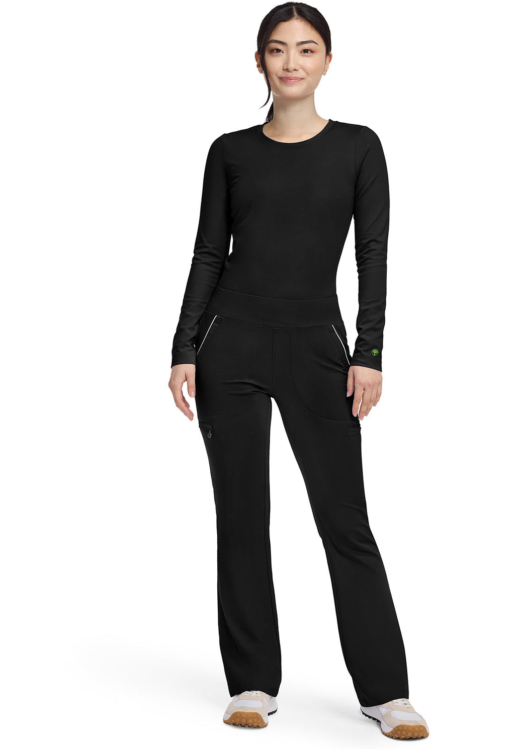 HH 360 HH102 Women's High Waist Scrub Pants Black