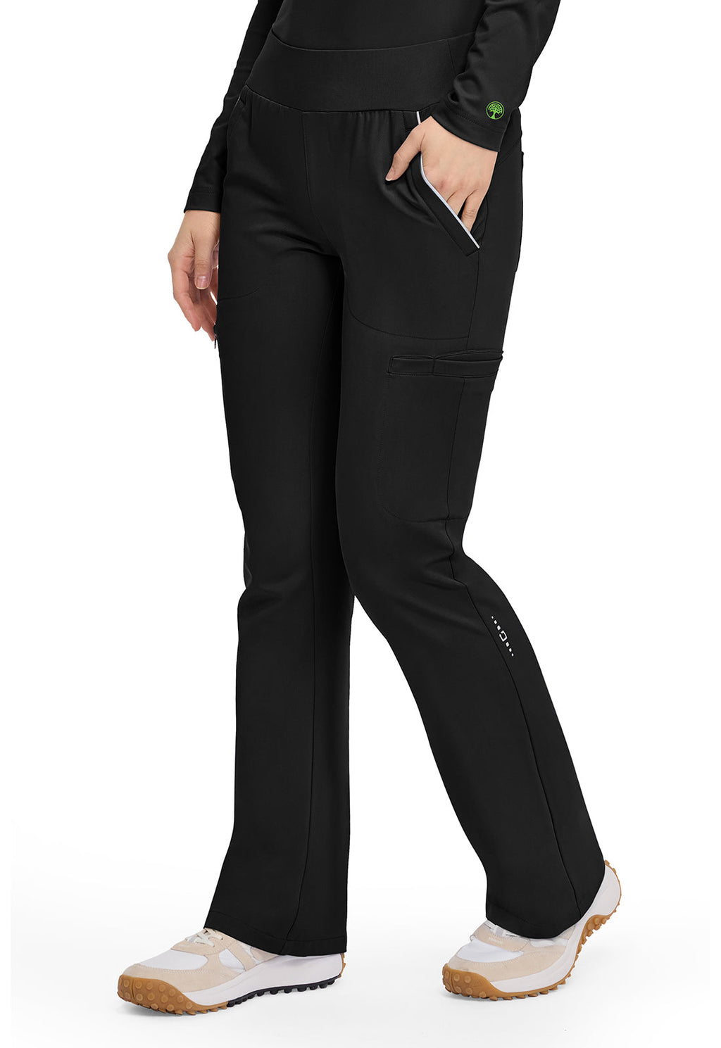HH 360 HH102 Women's High Waist Scrub Pants Black