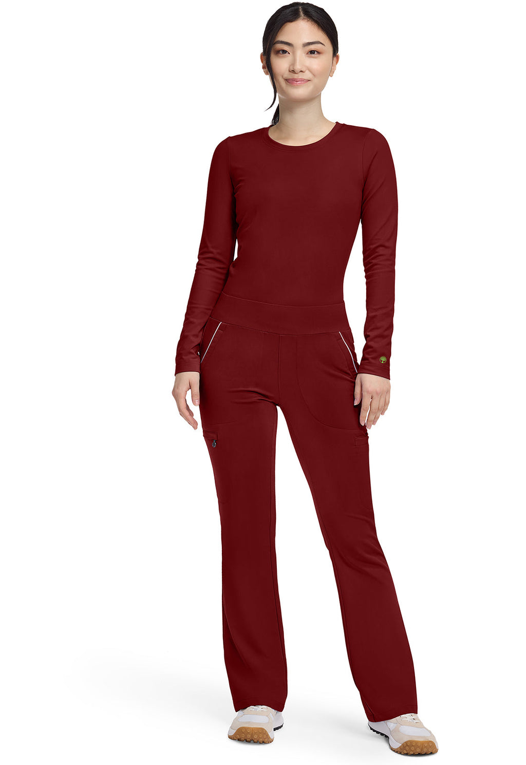 HH 360 HH102 Women's High Waist Scrub Pants Garnet Red