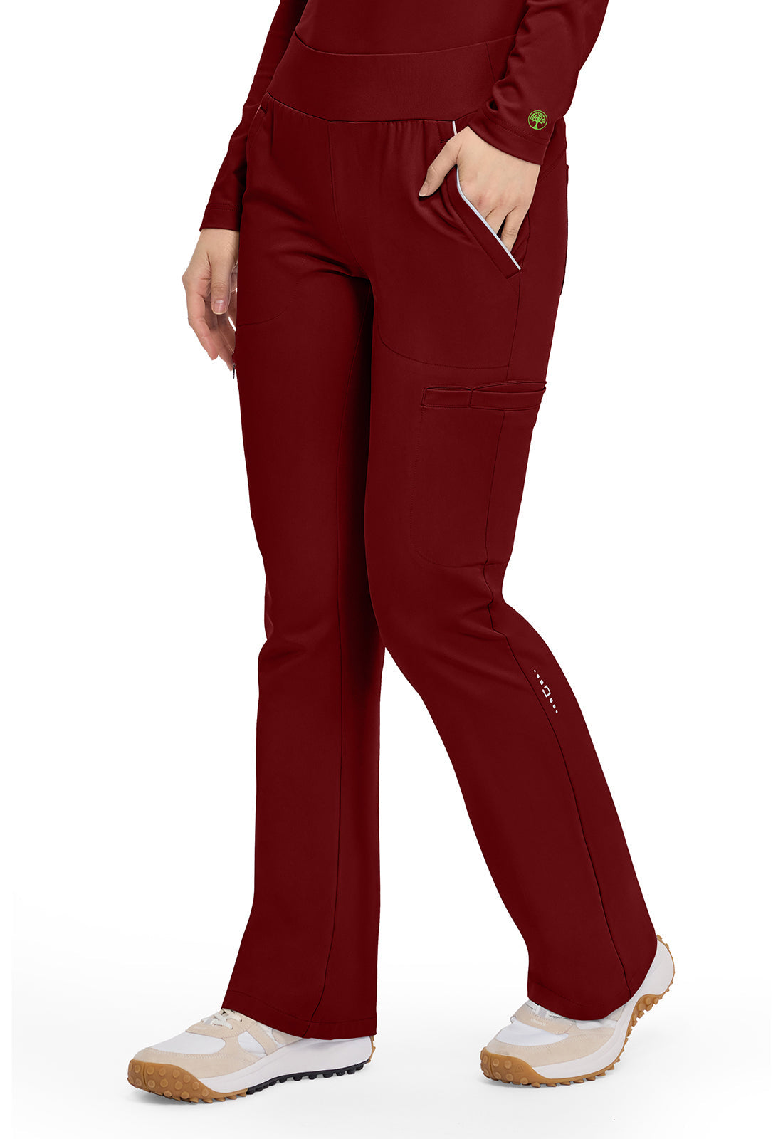HH 360 HH102 Women's High Waist Scrub Pants Garnet Red