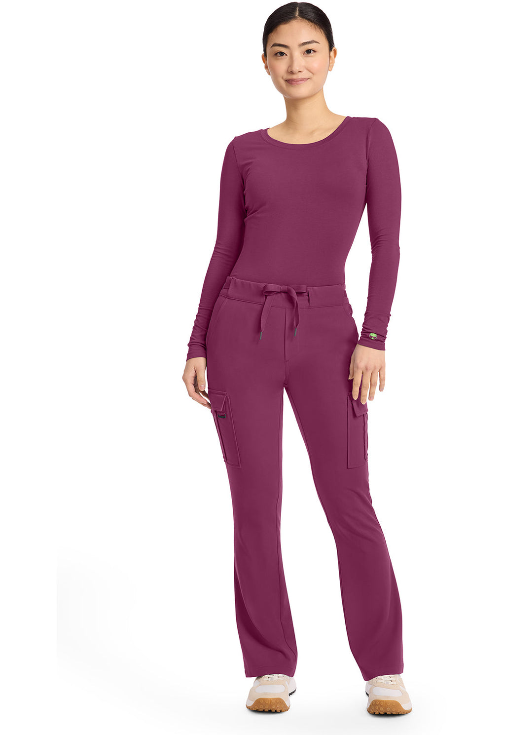 HH Quest HH150 Mid Rise Drawstring Straight Leg Pants Wine