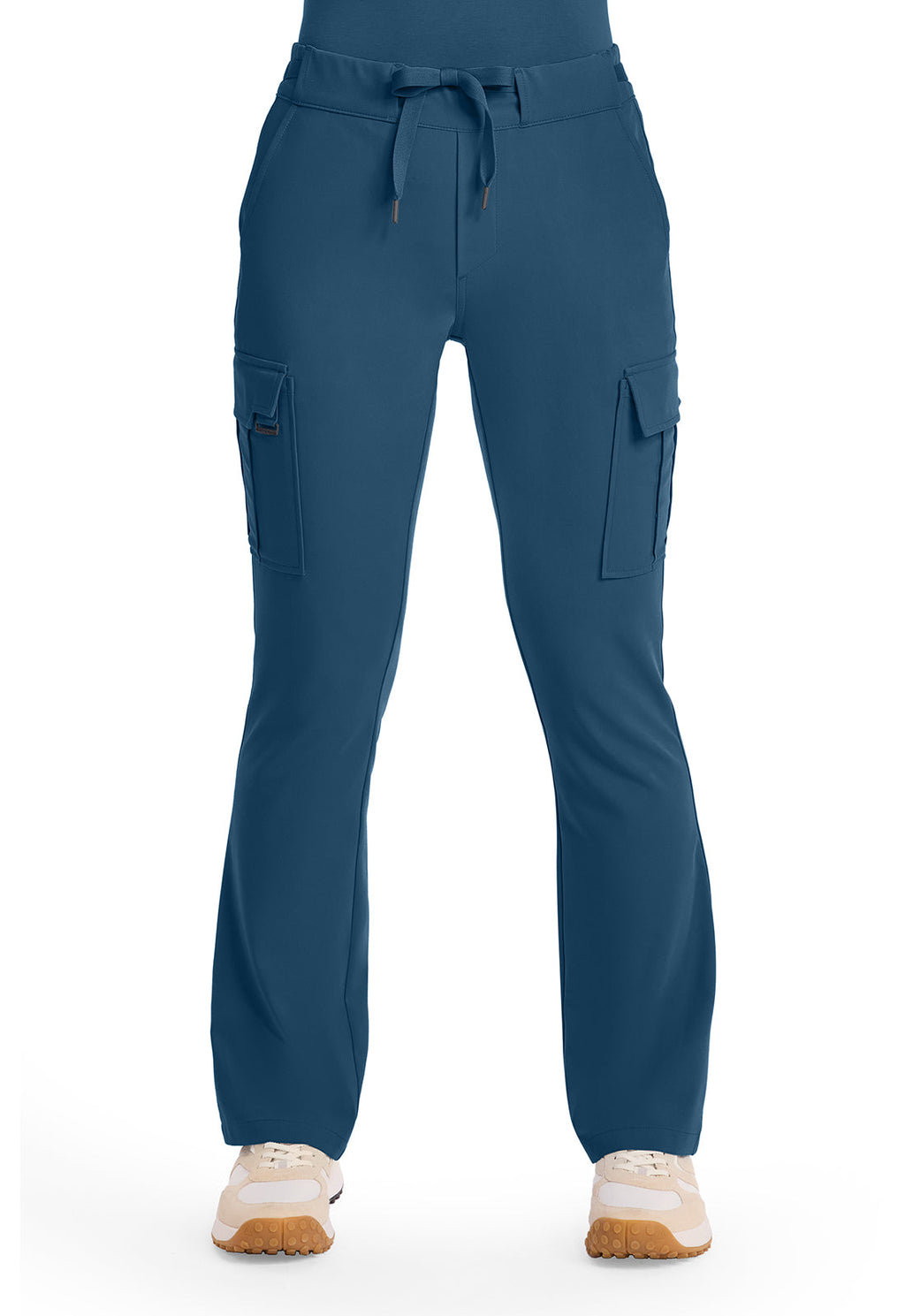 Quest HH150 Women's Mid Rise Drawstring Straight Leg Scrub Pants Caribbean