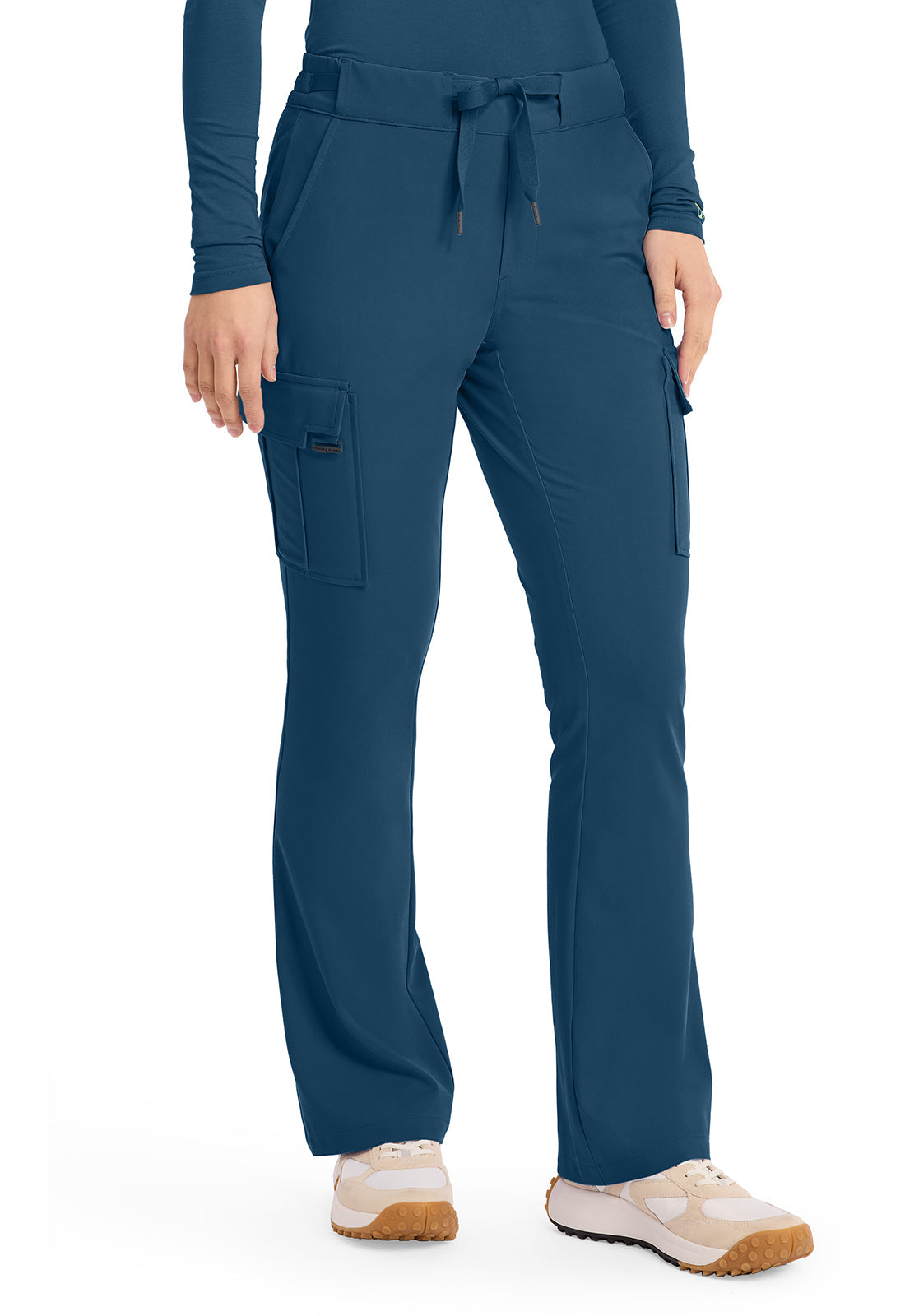 Quest HH150 Women's Mid Rise Drawstring Straight Leg Scrub Pants Caribbean