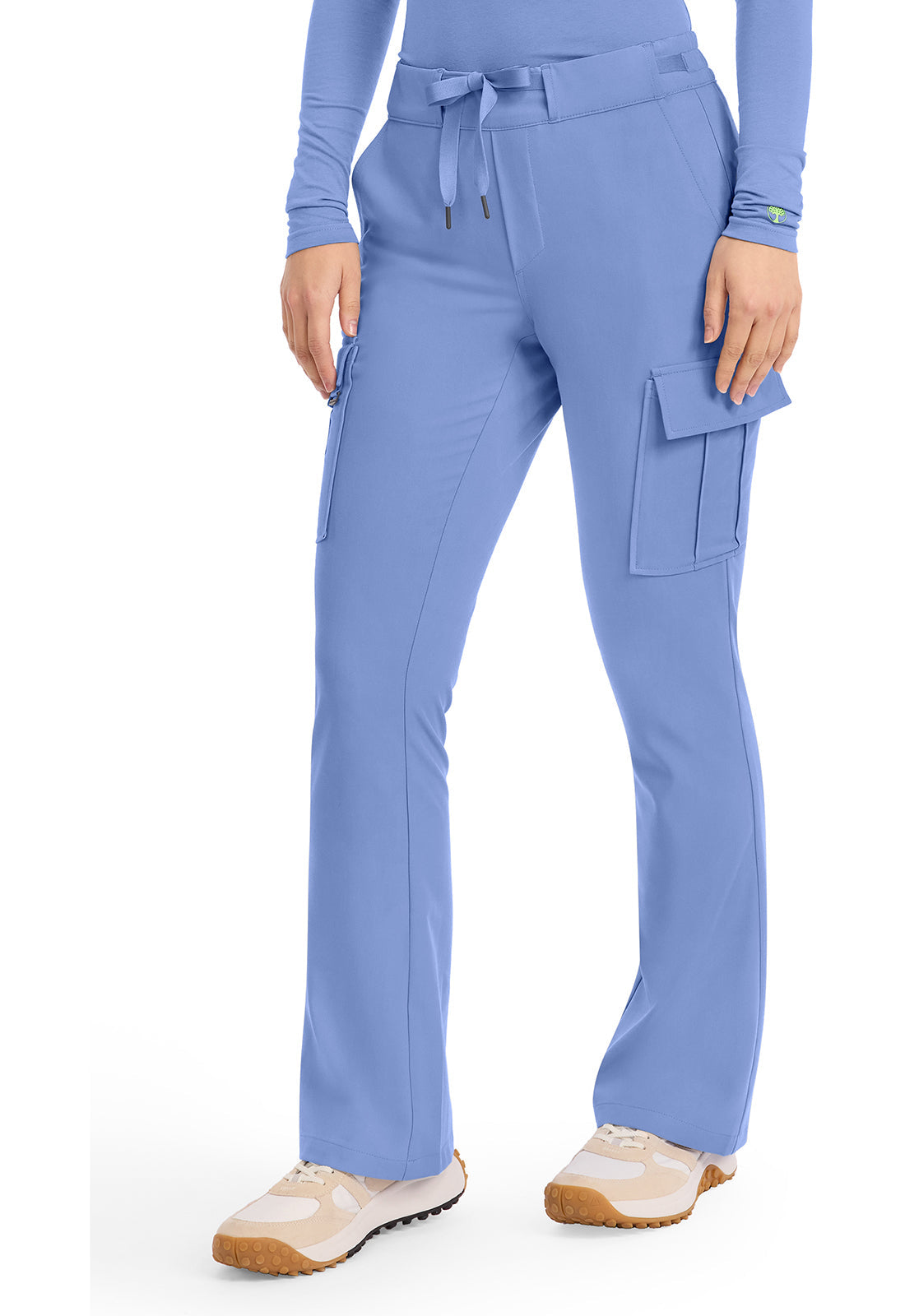 Quest HH150 Women's Mid Rise Drawstring Straight Leg Scrub Pants Ceil