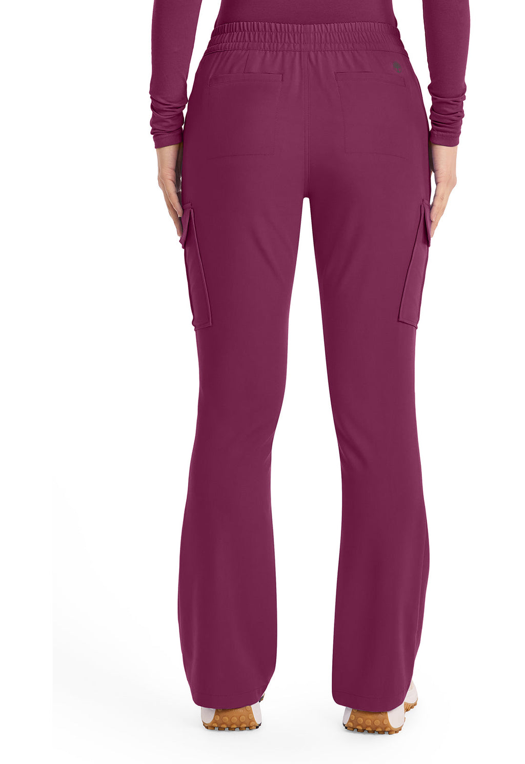 Quest HH150 Women's Mid Rise Drawstring Straight Leg Scrub Pants Wine