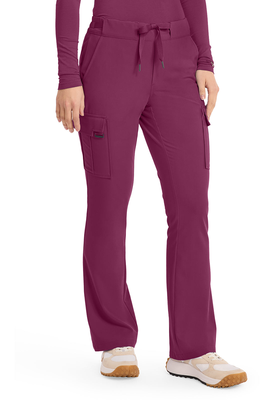 HH Quest HH150 Mid Rise Drawstring Straight Leg Pants Wine
