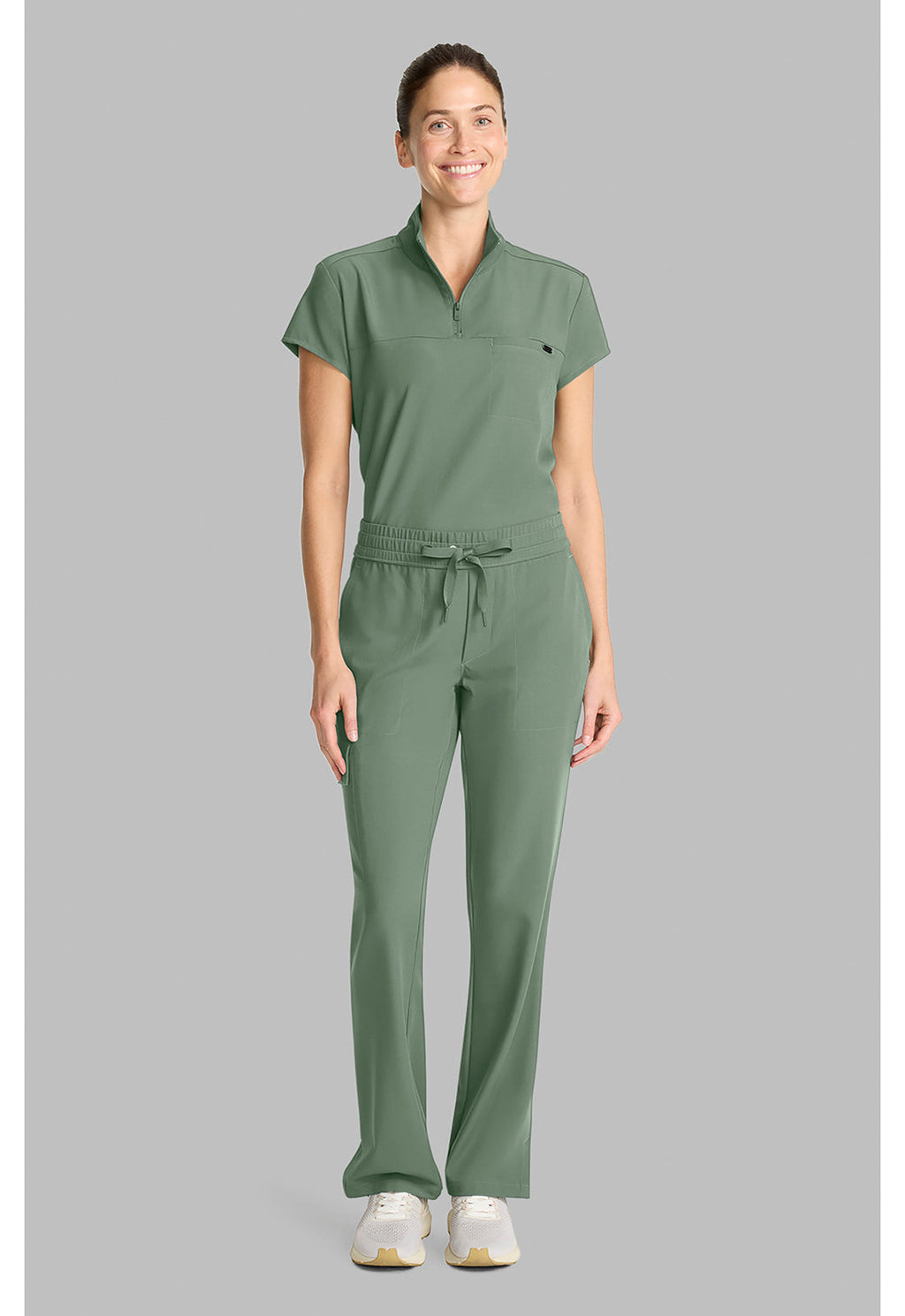 Quest HH153 Women's Mid Rise Drawstring Straight Leg Acadia Green