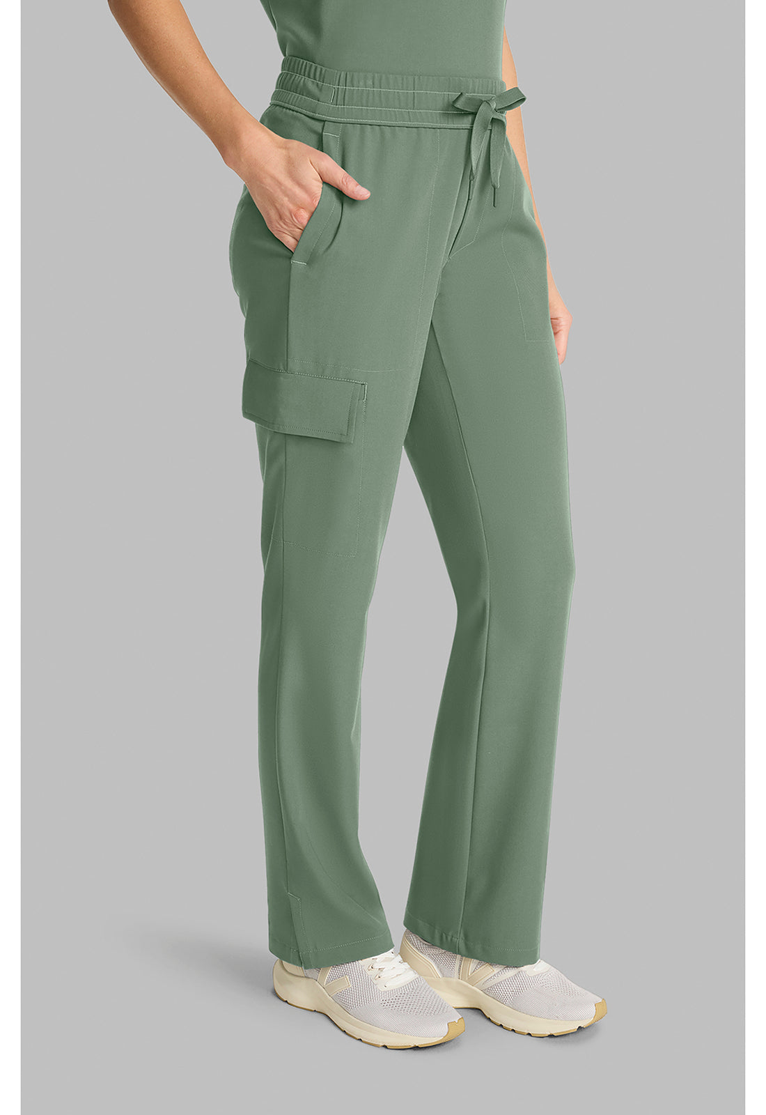 Quest HH153 Women's Mid Rise Drawstring Straight Leg Acadia Green