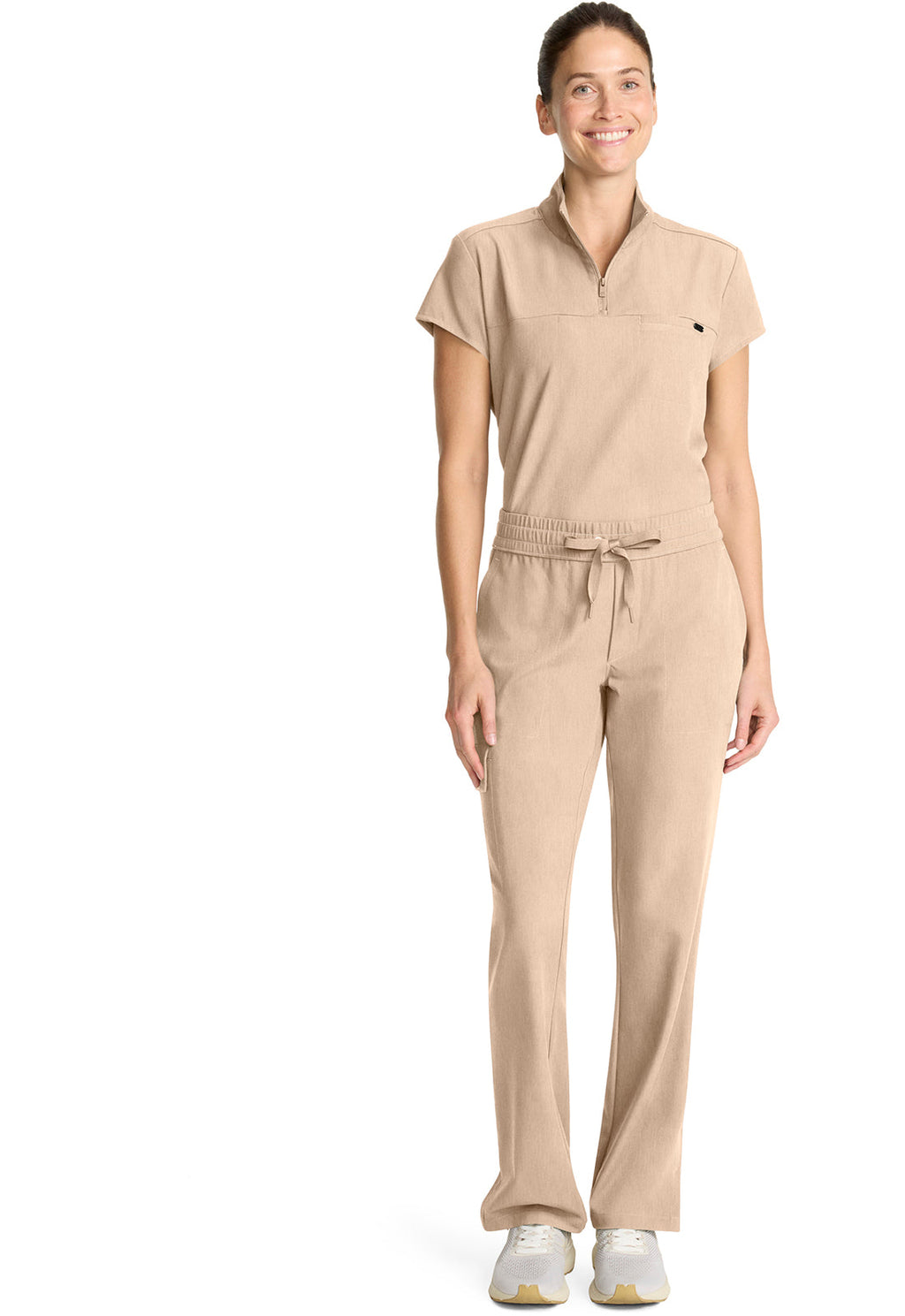 Quest HH153 Women's Mid Rise Drawstring Straight Leg Desert Taupe