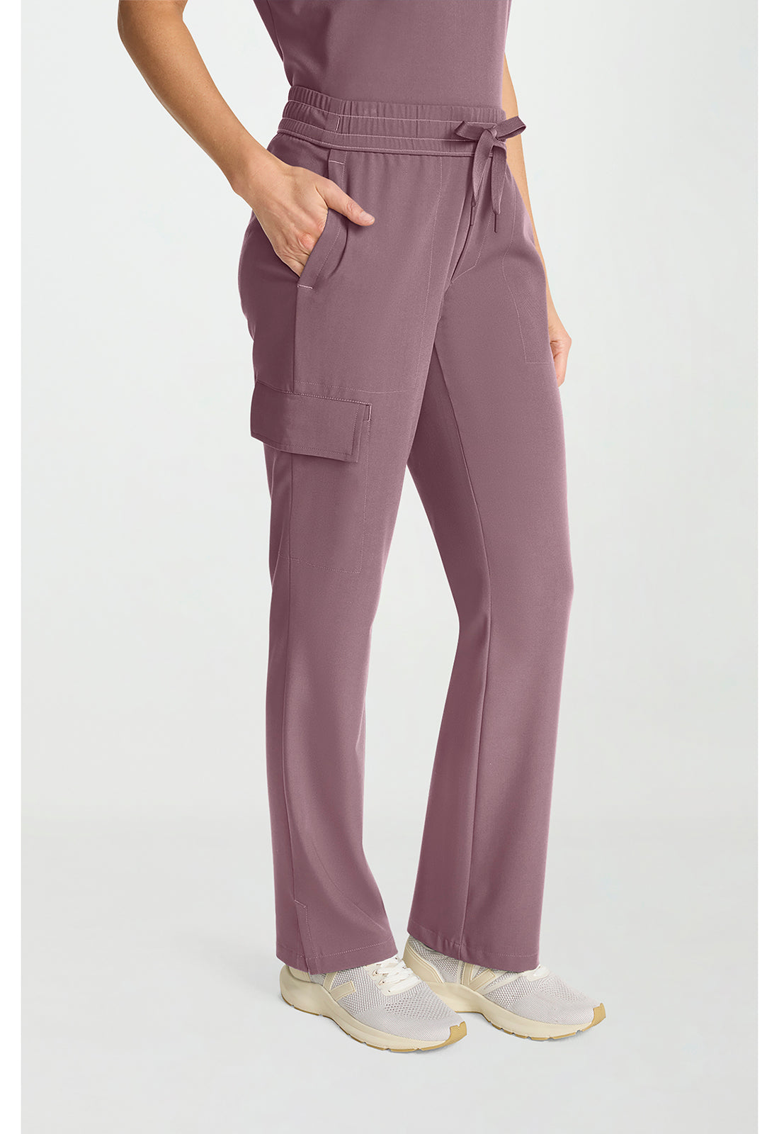Quest HH153 Women's Mid Rise Drawstring Straight Leg Elderberry
