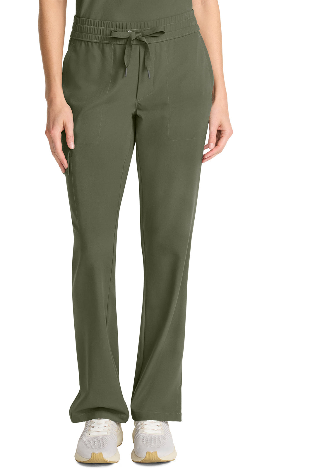 Quest HH153 Women's Mid Rise Drawstring Straight Leg Olive